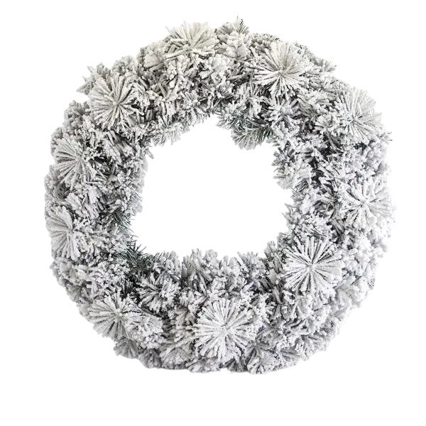 Kerstkrans met sneeuw - diameter 50 cm - deurkrans - kerst - kerstdecoratie 