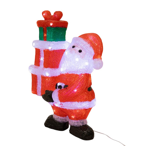 Lichtgevende Kerstman met cadeautjes - acryl verlichting - kerst - kerstdecoratie - kerstverlichting