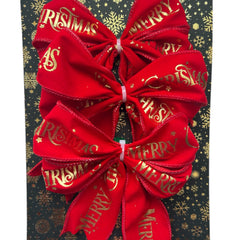 Kerststrikken - Luxury Merry Christmas velvet