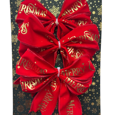 Kerststrikken - Luxury Merry Christmas velvet