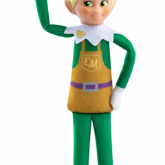Elf mates speelgoed / toy maker met groene ogen