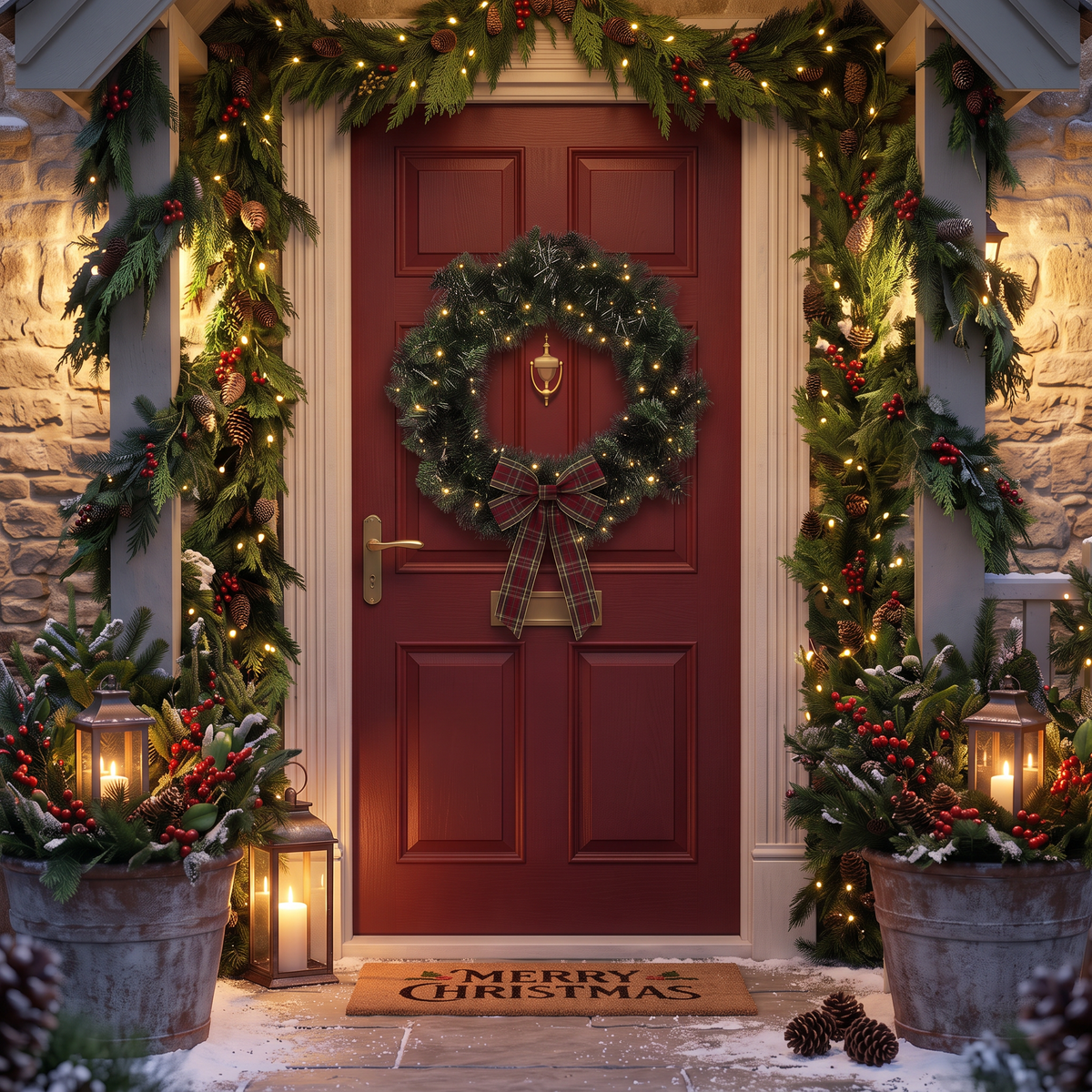 Kerstkrans - diameter 70 cm - deurkrans - kerst - kerstdecoratie 