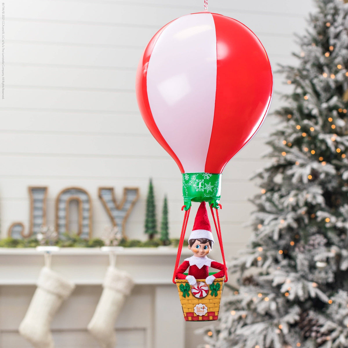 elf on the shelf in een luchtballon, accesoire voor elf on the shelf