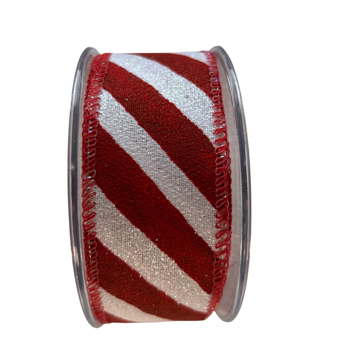Roll of ribbon - Line red lollipop narrow