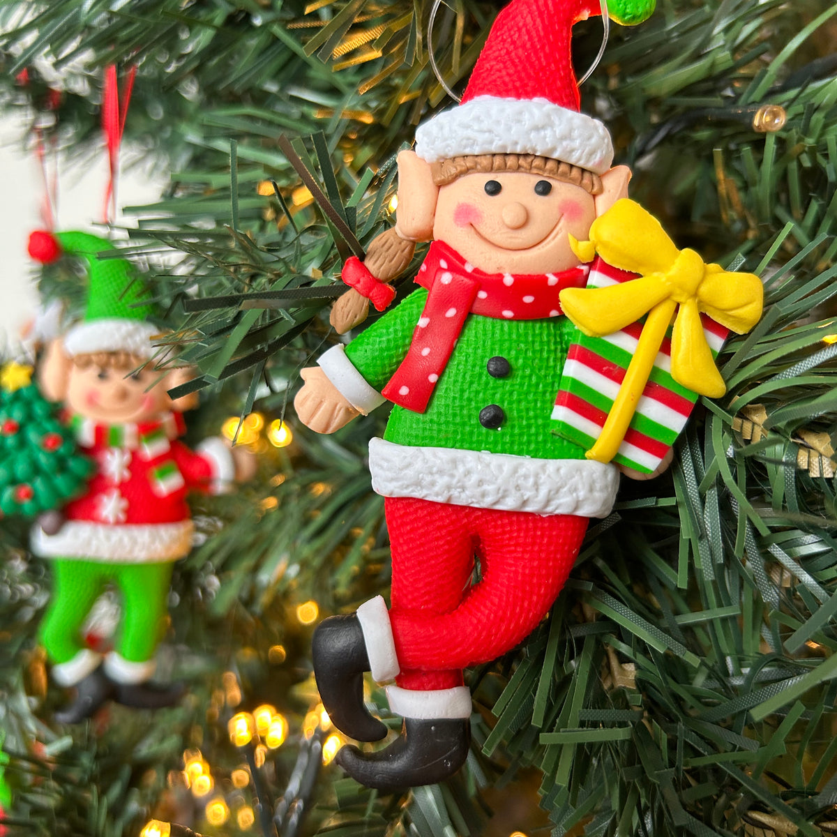 Kersthanger Christmas Paradise - Grote elf meisje cadeau