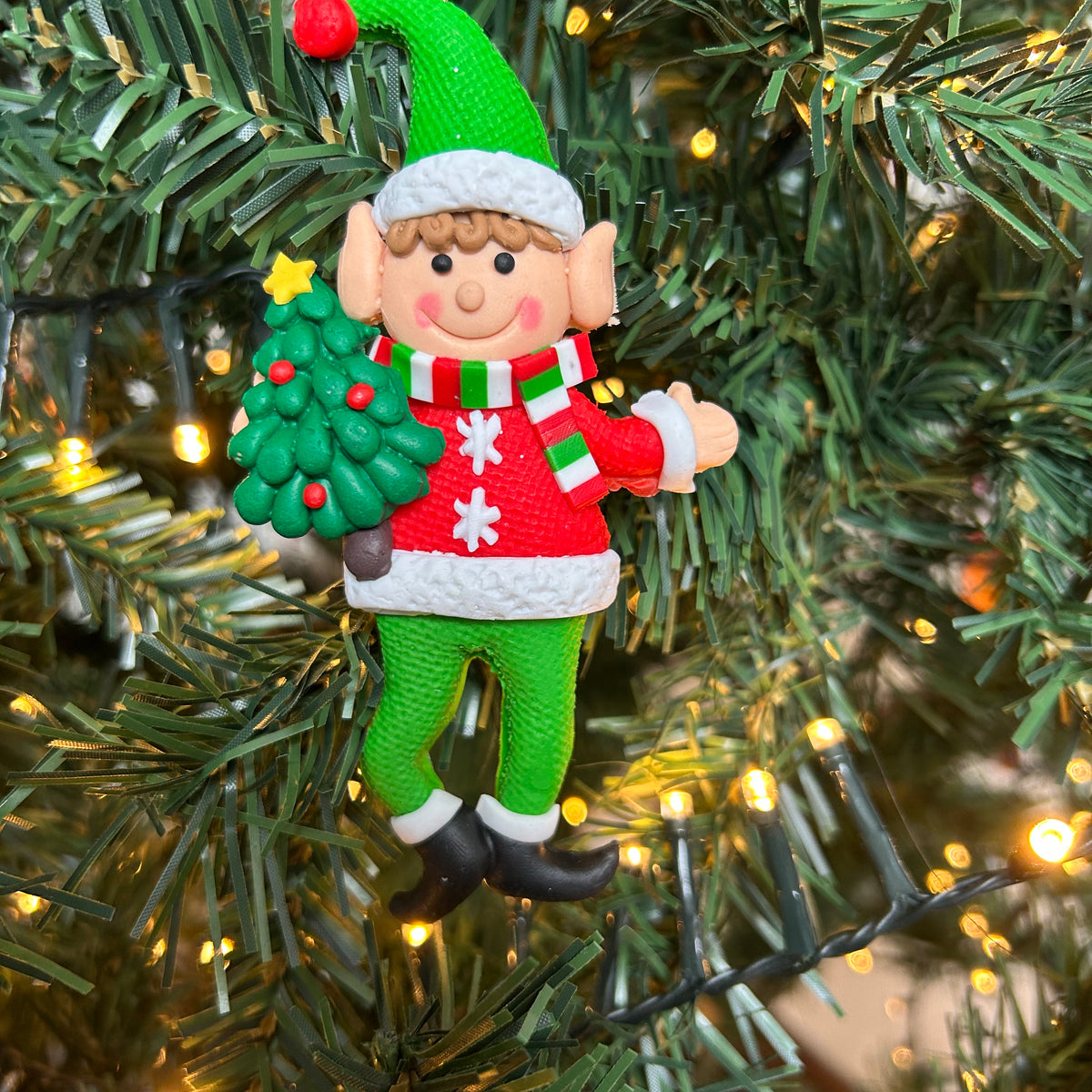Kersthanger Christmas Paradise - Grote elf jongetje kerstboom