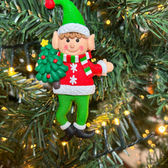 Kersthanger Christmas Paradise - Grote elf jongetje kerstboom