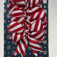 Kerststrikken - Line red lollipop small