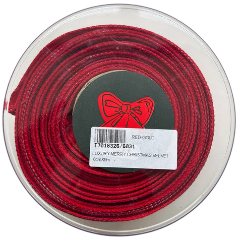 Rol lint - Luxury Merry Christmas velvet
