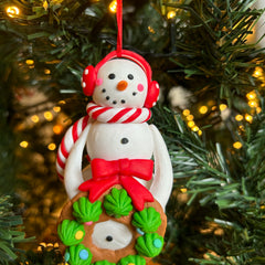 Kersthanger Christmas Paradise - Sneeuwpop 3D krans